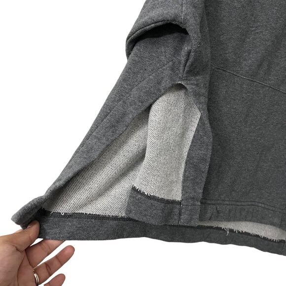 Nike Womens Gray Training Pullover Hoodie Sweater Logo Side Slits Size Large - Picture 5 of 7